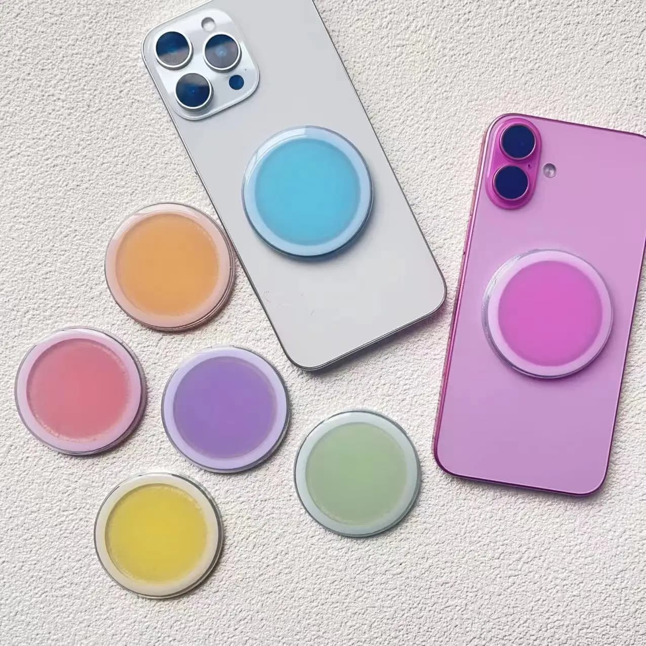 Supporto per Telefono Coreano Stile Macaron, Magnetico MagSafe, Universale, Portatile, per iPhone e Samsung, con Impugnatura e Staffa