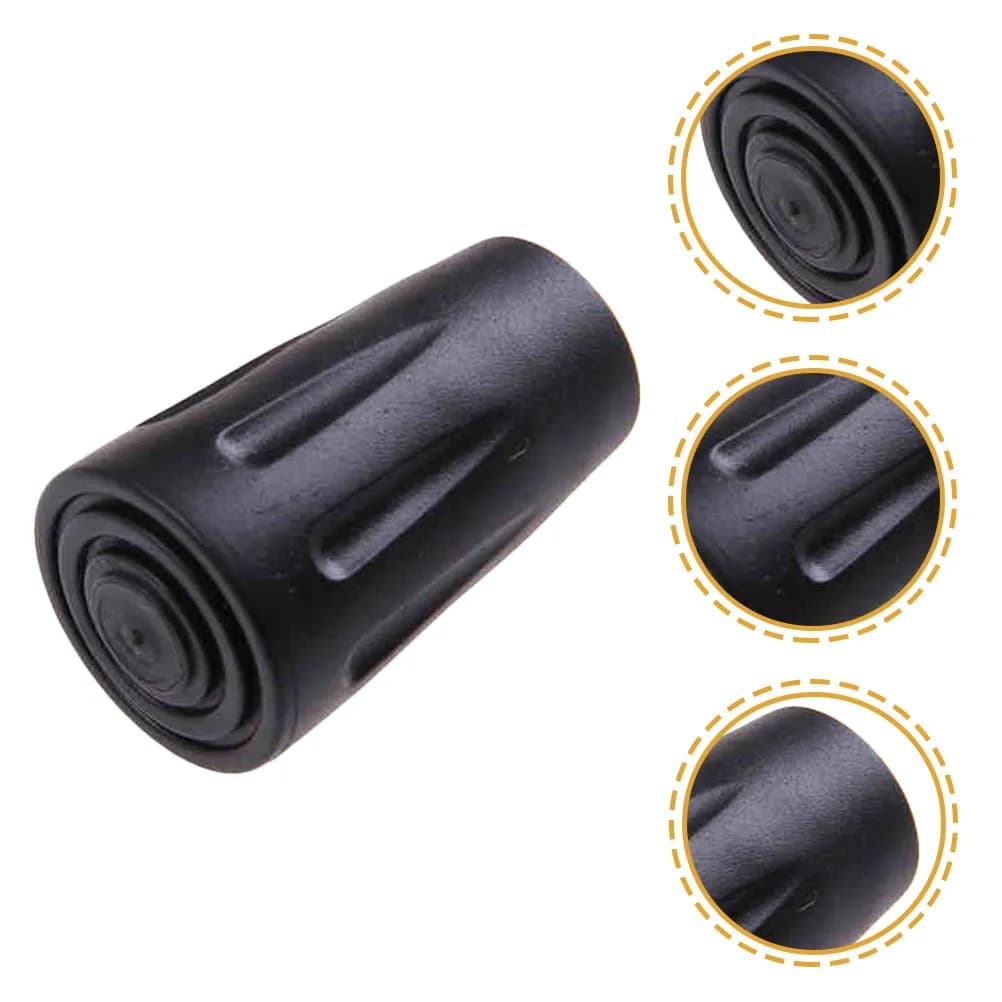 10Pcs Thickened Rubber Trekking Pole Foot Caps Shockproof Anti-Skid Covers for Trekking Poles Ski Poles Crutches Walking Sticks