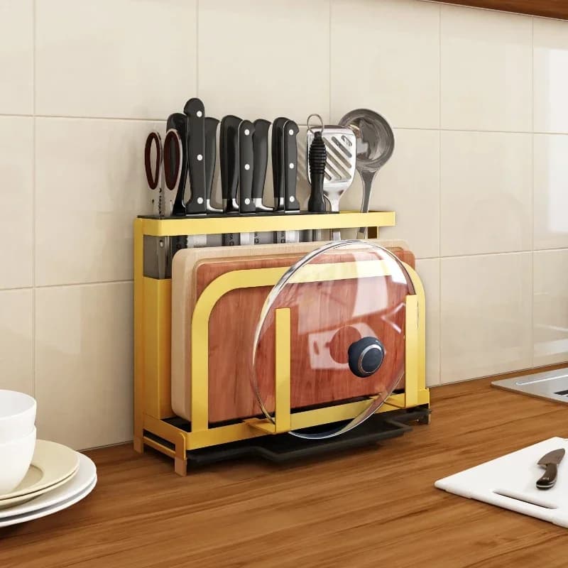 Multi-functional Kitchen Knife Holder Shelf Knife Board Cutting Board Cutting Board Storage Rack Knife Holder Storage Rack