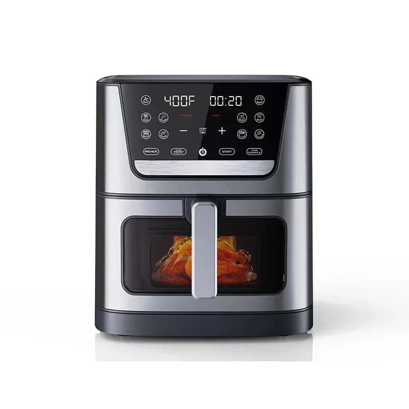 Nuovo Design 2025: Forno da Cucina Multifunzione con Display LED Digitale 8-10L, Friggitrice ad Aria Senza Olio per Cottura Rapida, Forno per Pizza