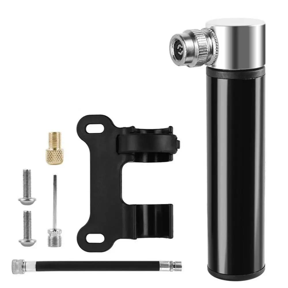 Mini Pompa per Bicicletta Portatile in Lega di Alluminio, Pompa ad Aria Manuale Universale con Valvola Schrader e Presta
