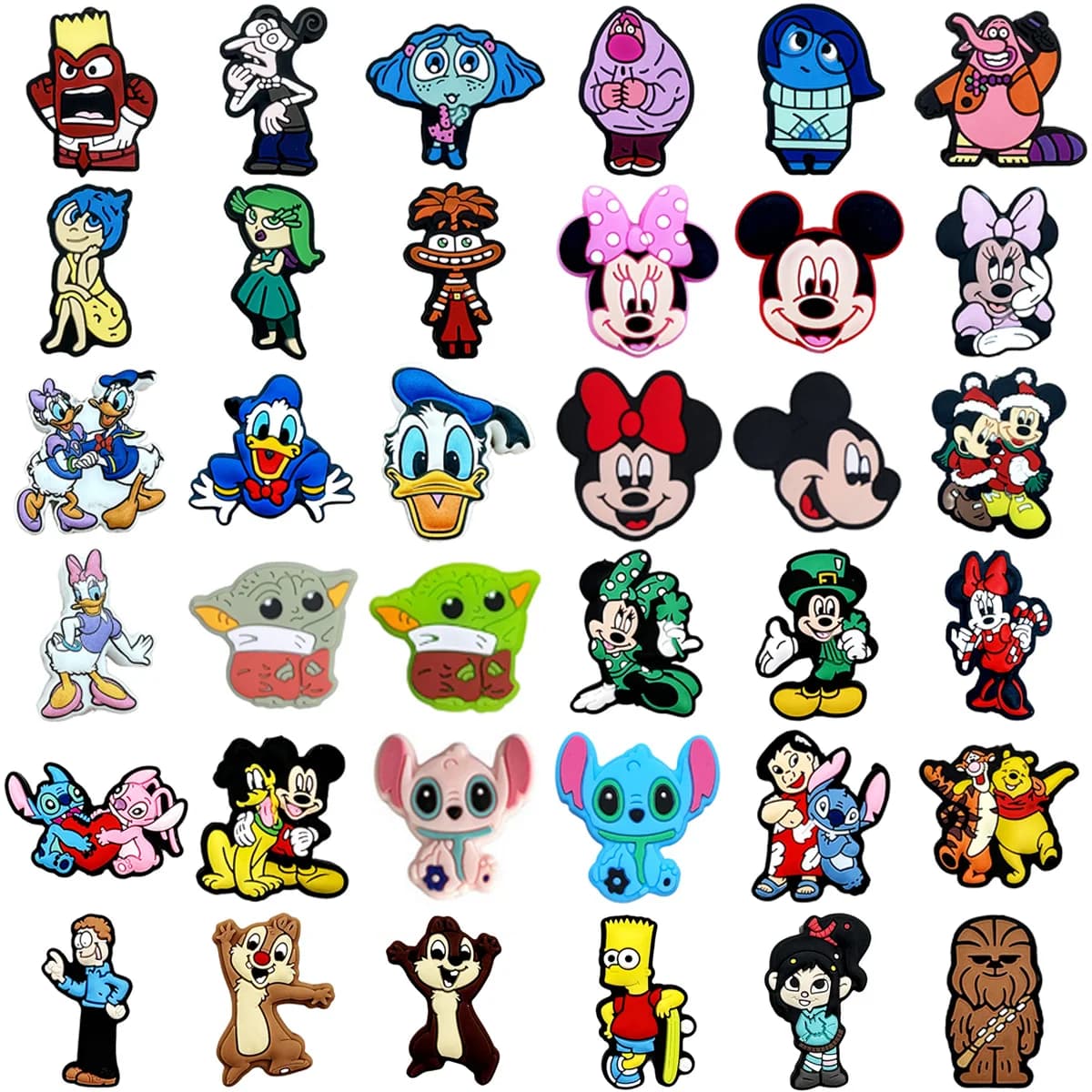 10pcs Cartoon Silicone Focal Beads Bulk Baby Cute Beads for DIY Pen Pacifiers Necklace Bracelet Keychain Jewelry Craft Making