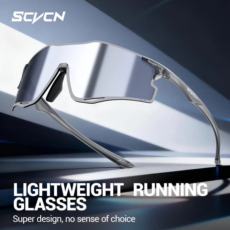 SCVCN HD Photochromic Mountaineering Outdoor Sunglasses Cycling Ultralight Glasses Running Hiking and Camping Driving Glasses