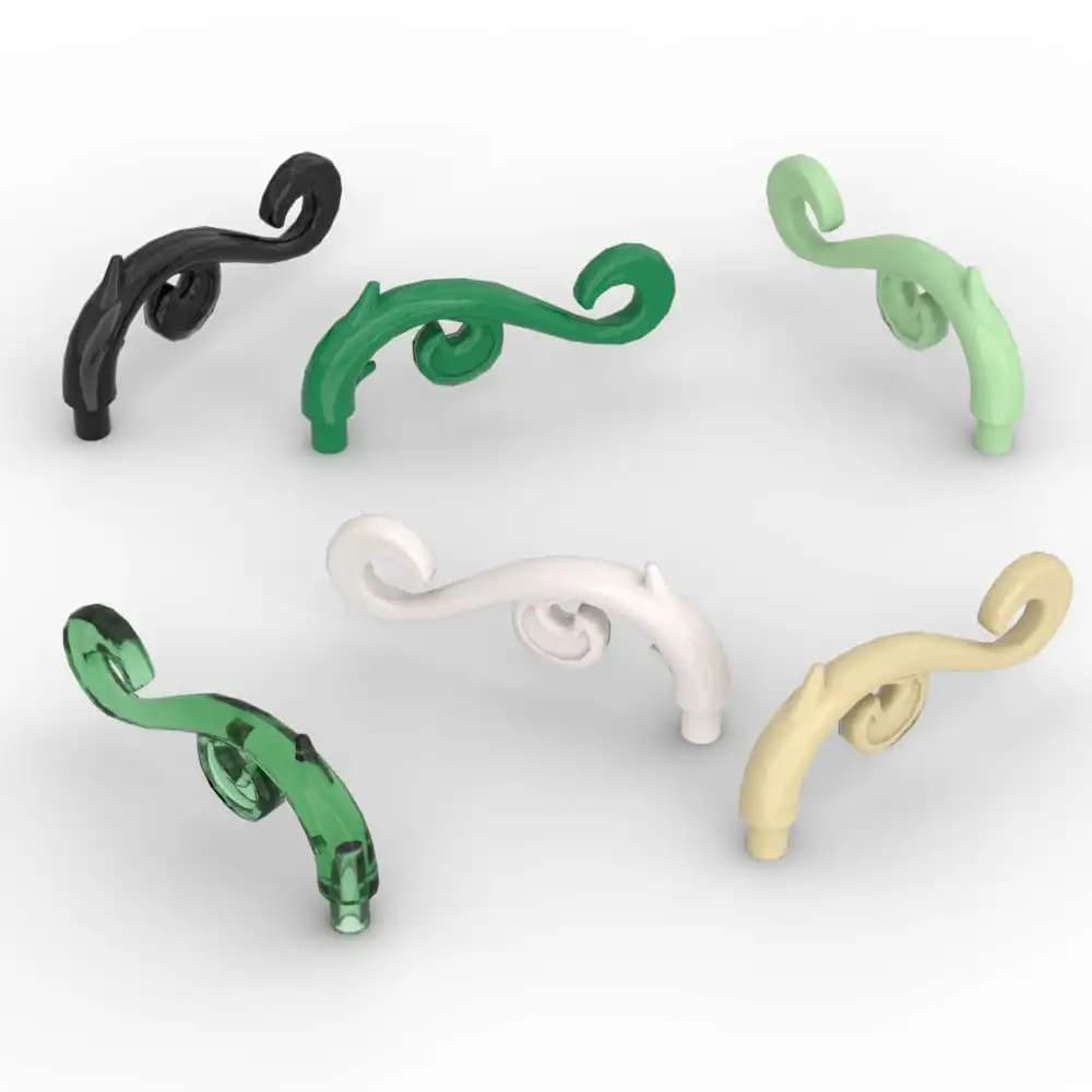 MOC 10PCS Pianta Stelo 28870 Blocchi di Costruzione Spine Curve di Vetro Con Bar Parte Mattoni FAI DA TE Assemblare Particelle Regalo Di Compleanno Per Bambini