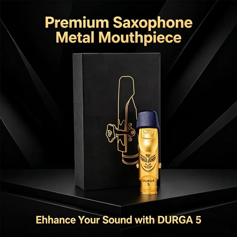 Professional Metal Saxophone Mouthpiece Gold Plated for Tenor Soprano Alto Sizes 5 6 7 8 9 - Musical Instrument Accessory