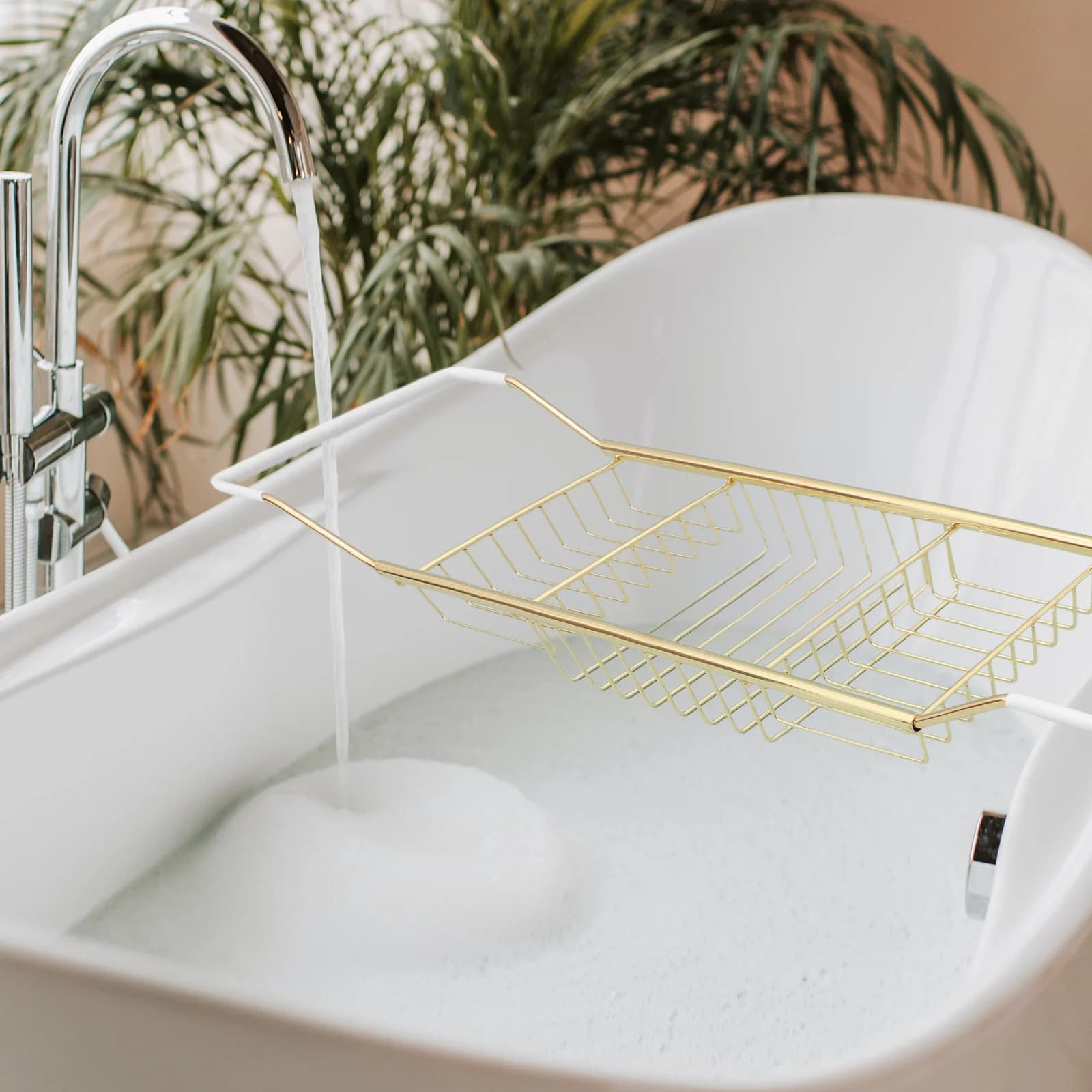 Vassoio per Vasca da Bagno in Acciaio Inox Regolabile, Portaoggetti per Libri e Bicchieri, Organizzatore Antiscivolo per Doccia e Vasca