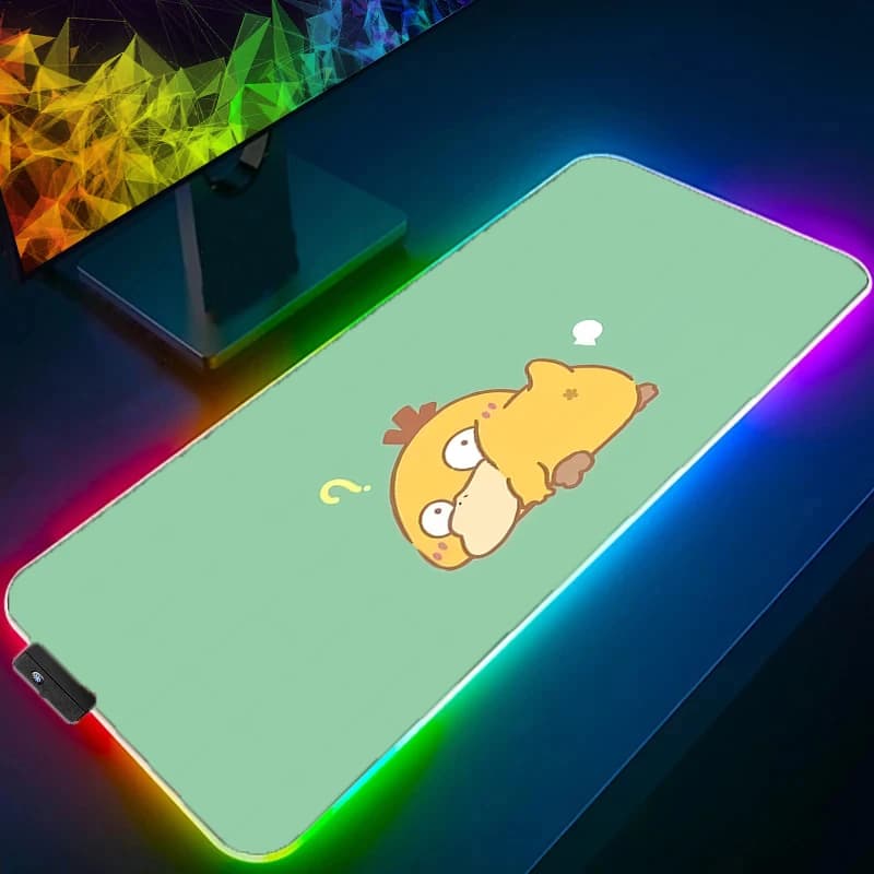Tappetino per mouse Pokemon Pikachu RGB Accessori da gioco Gabinete Gamer Tappetino per scrivania per computer Tastiera retroilluminata Tappetino per mouse per tablet LED