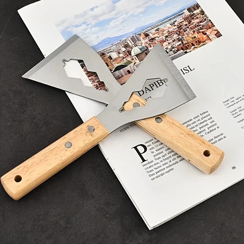 Raschietto per cenere Pala decorativa Coltello da appendere extra spesso multifunzionale Coltello per pulizia Strumento per pala in cemento in acciaio inossidabile