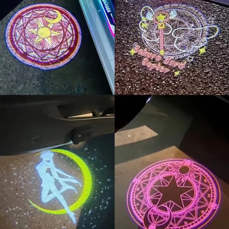 Proiettore Luminoso per Auto Sailor Moon, Luci Atmosfera per Moto, Regalo Carino, Accessorio Decorativo per Auto