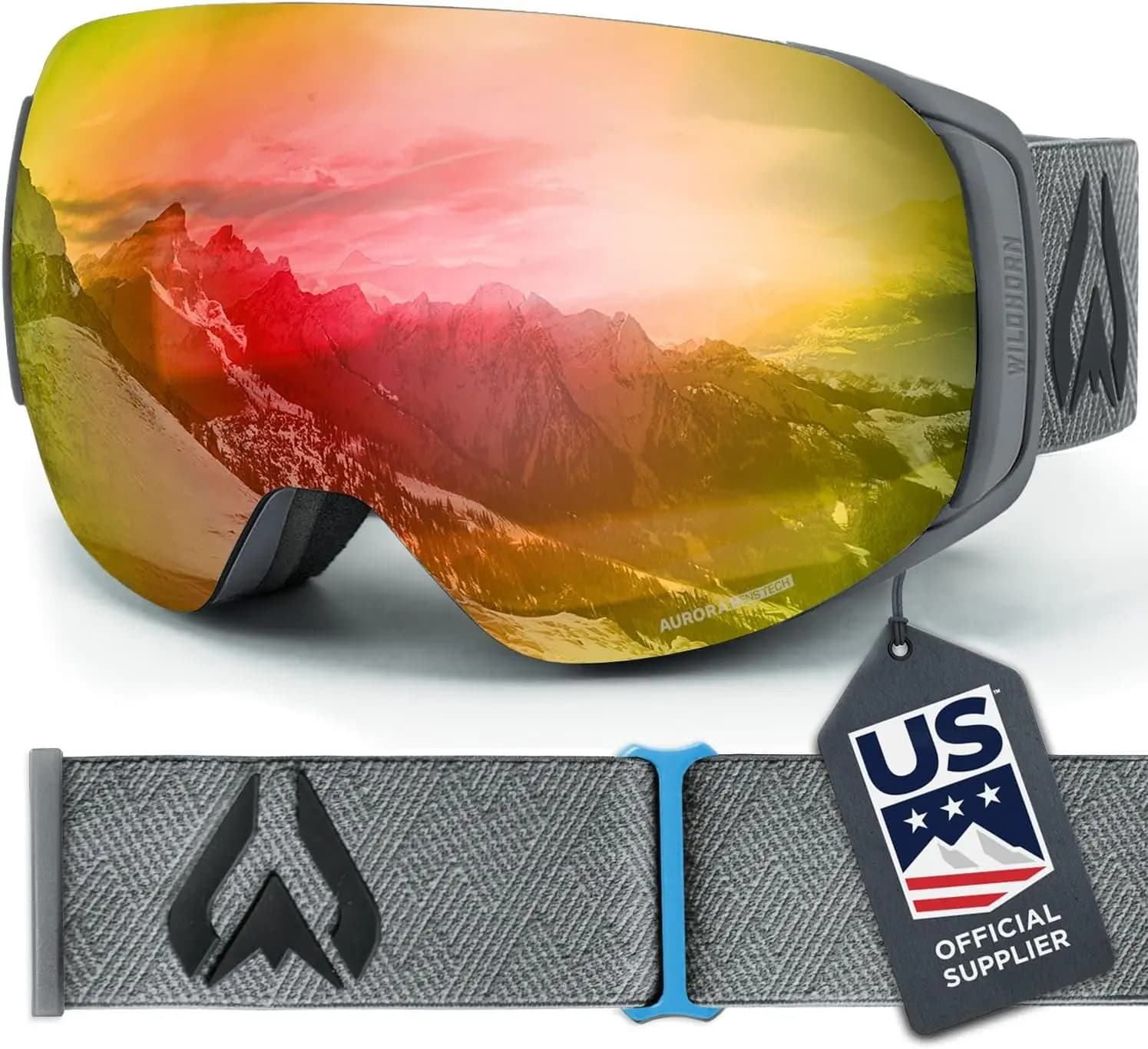 Occhiali da Sci Antiappannamento per Uomo e Donna con Lente Magnetica UV - Per Snowboard e Uso Adulti