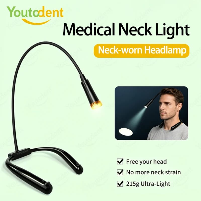 5W Neck Worn Dental Headlight Ultra Light Medical LED Neck Hanging Style Surgical Headlight Lamp for Dentist ENT Vet