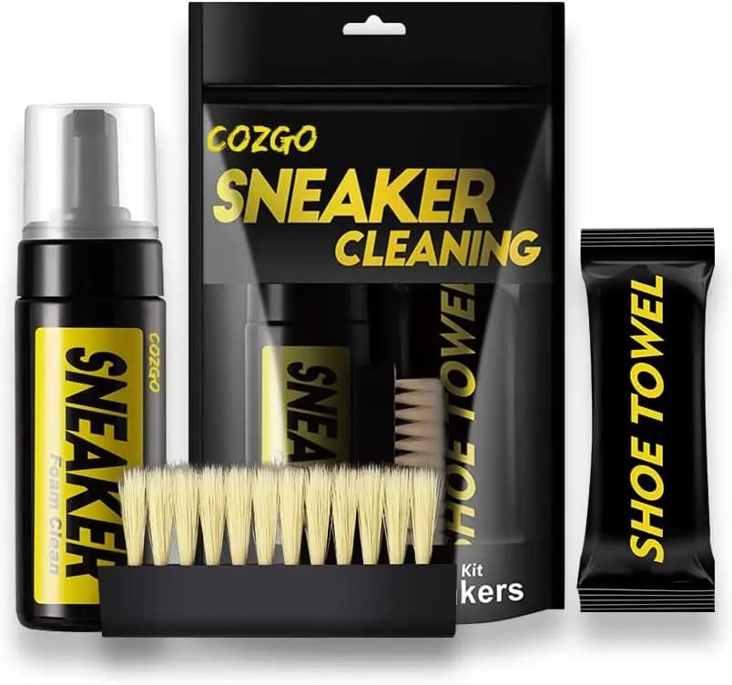 Shoe Cleaner Kit for Sneaker, Water-Free Foam Sneaker Cleaner 5.3Oz with Shoe Brush and Shoe Cloth,Work on Most Shoes