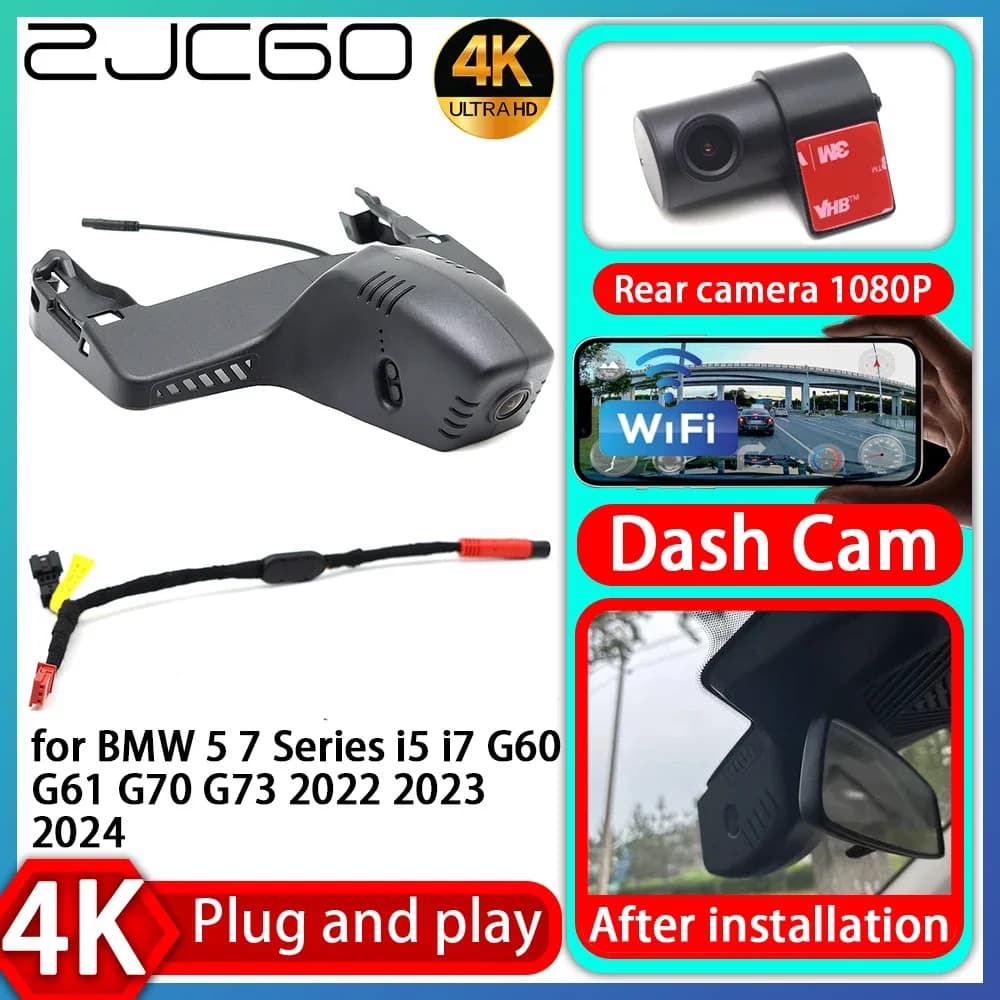 Video recorder DVR UHD 4K 2160P Plug and Play for BMW Series 5 7 i5 i7 G60 G61 G70 G73 2022 2023 2024