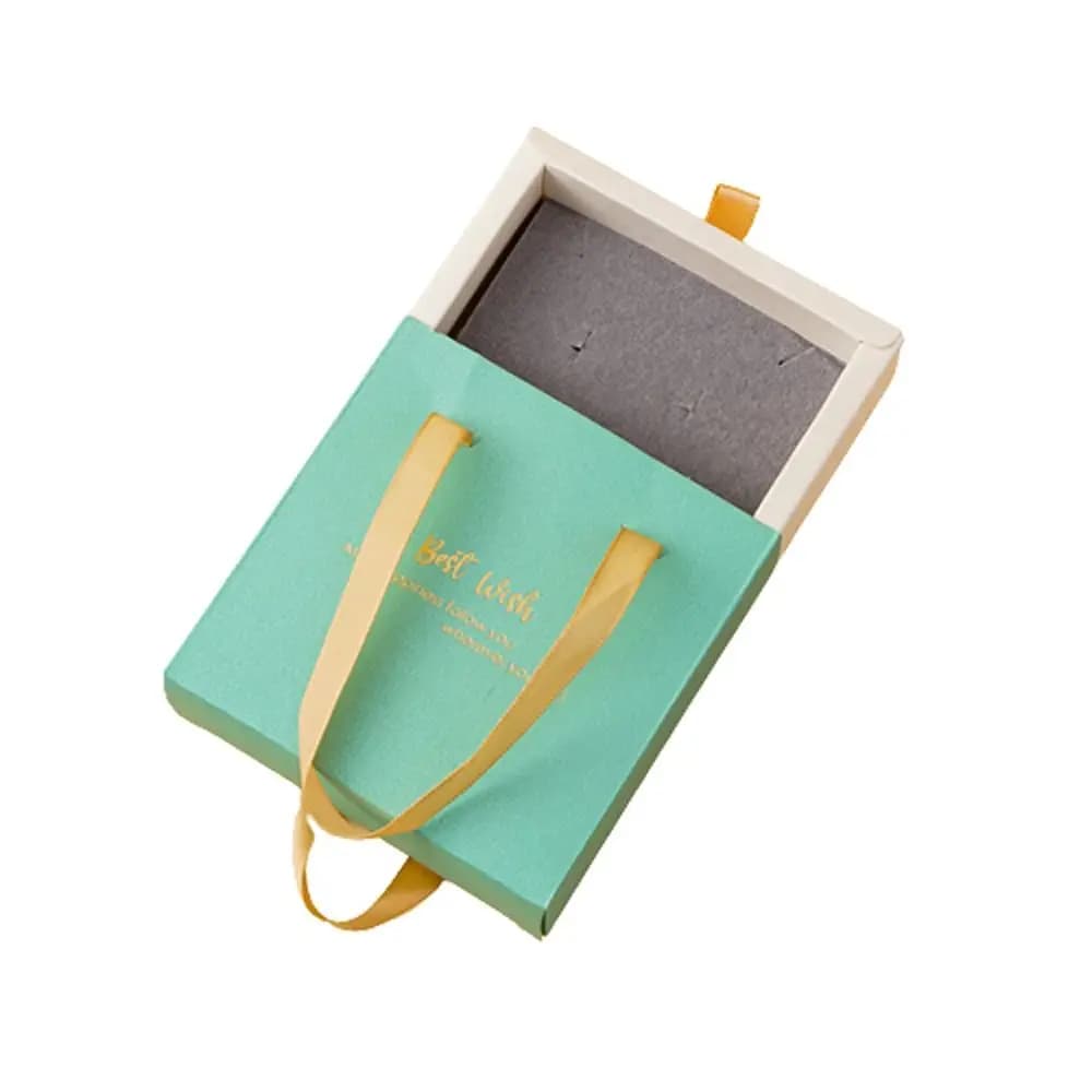 Organizzatore di Gioielli con Manico, Espositore per Collane e Ciondoli, Scatola Regalo, Porta Orecchini, Cassetto Portaoggetti, Scatola per Gioielli