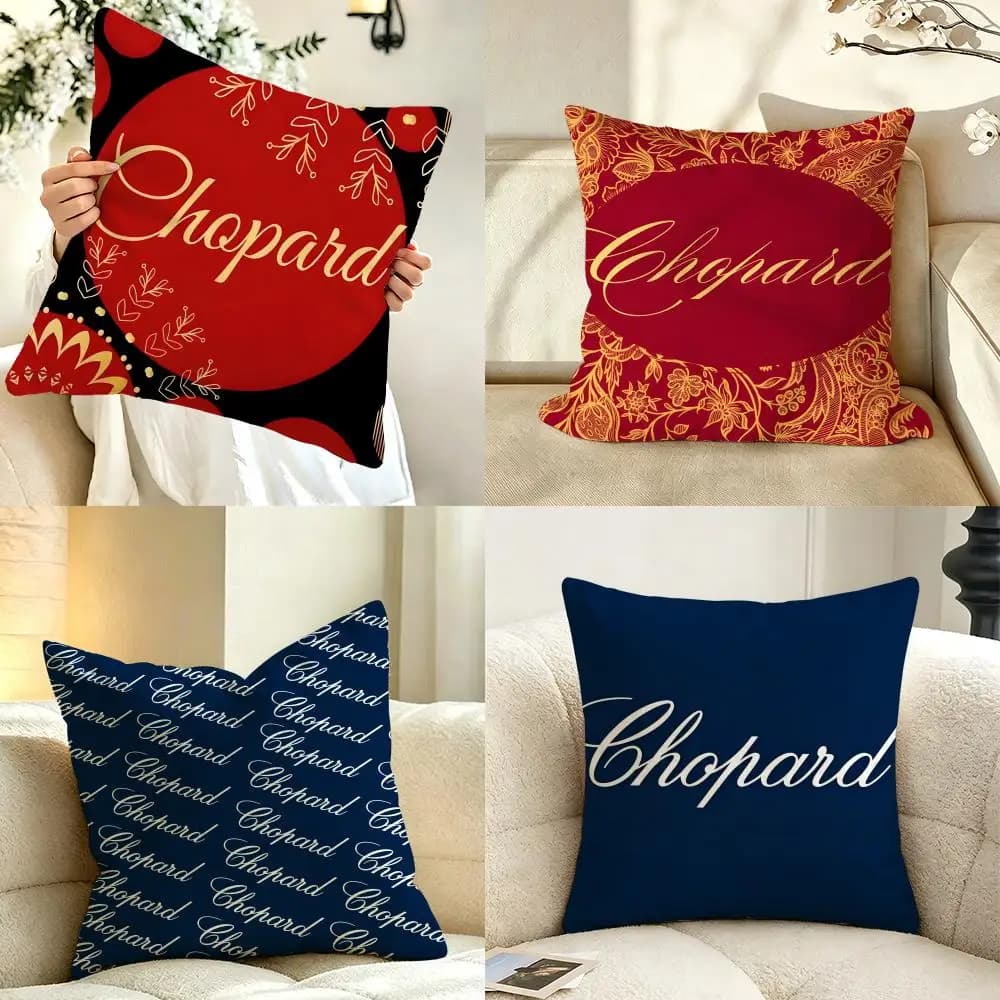 Brand C-Chopards Cushion Cover Pillow Case Anti-dustmite Pillowcase Silky Short Plush Sofa Cushion Cover hot
