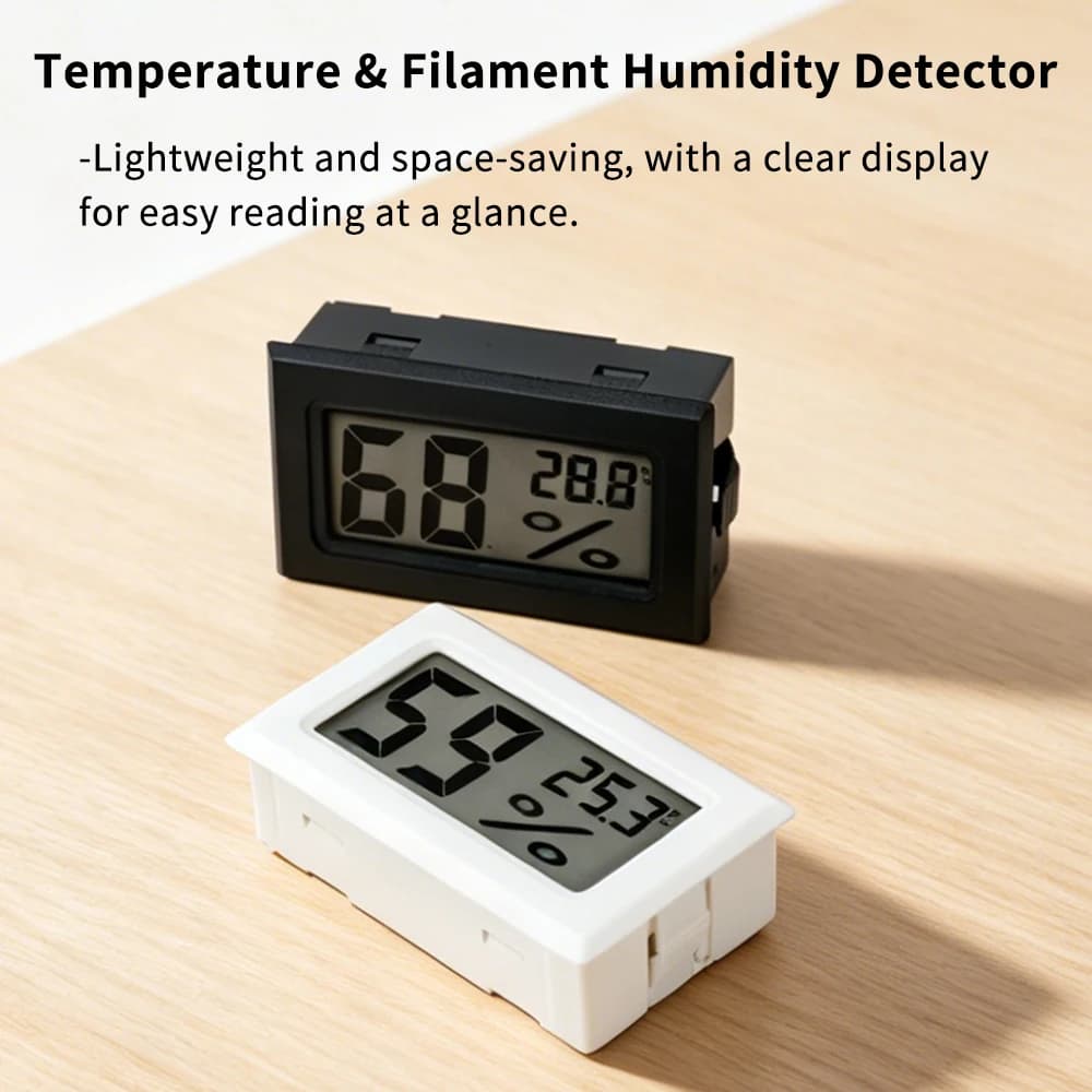 Filament Dryer Box Hygrometer Thermometer Airtight Moisture Resistant Real-time Monitoring for 3D Printer PLA ABS Filaments