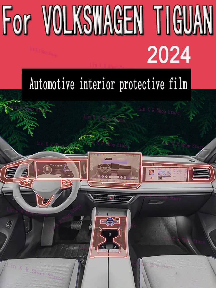 For VOLKSWAGEN TIGUAN (2024) Change Panel Navigation Screen Automotive TPU Protective Film Anti-Graffio Cover