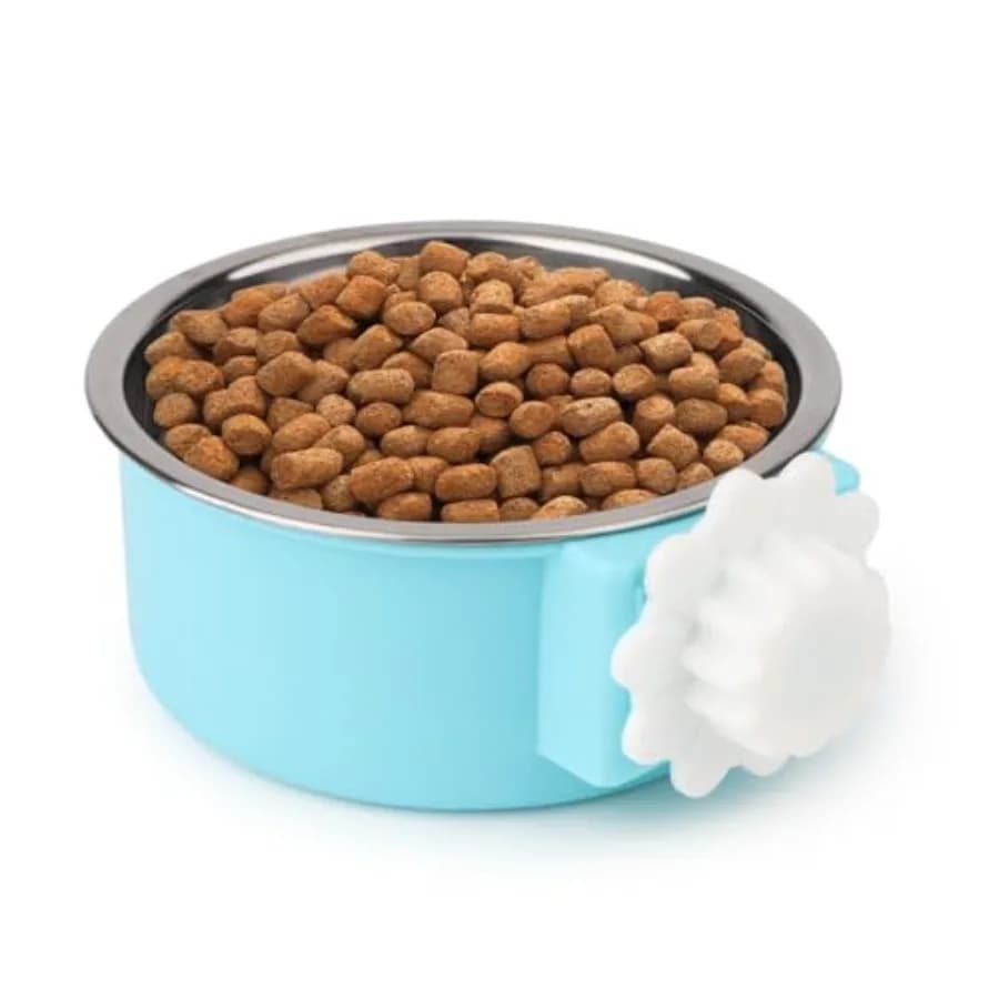Dog Crate Water Bowl No Spill - Hanging Attachable Pet Bowls for Kennel Durable Stainless Steel Food Water Dishes for Small Dog