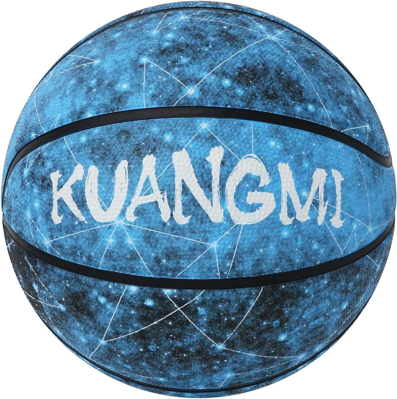 Pallone da Basket in Gomma Fantasia Kuangmi, Misura Regolamentare 7 (29,5") per Ufficio, Streetball, Progettato per Partite di Basket Indoor e Outdoor