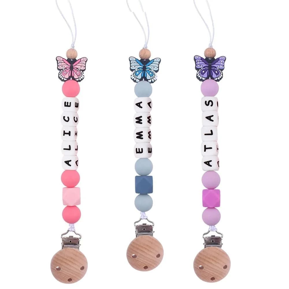 Ins Clip per ciuccio personalizzato Catena per ciuccio personalizzata Regalo per neonato Succhietto per tenere accessori per la dentizione Giocattoli per neonati Regalo personalizzato