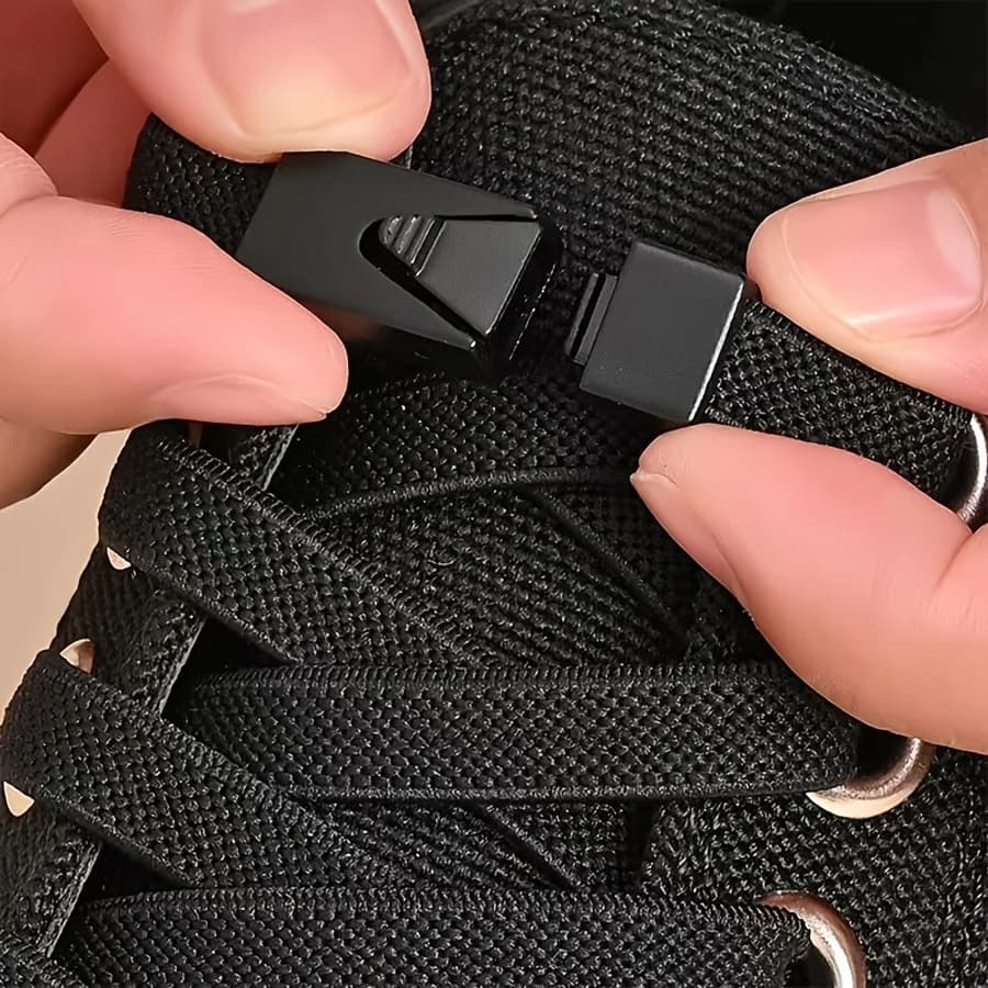 Lacci Elastici Senza Nodi – Chiusura a Triangolo Regolabile, Sgancio Rapido per Sneakers e Stivali, Lacci Comodi per Scarpe Sportive e Casual