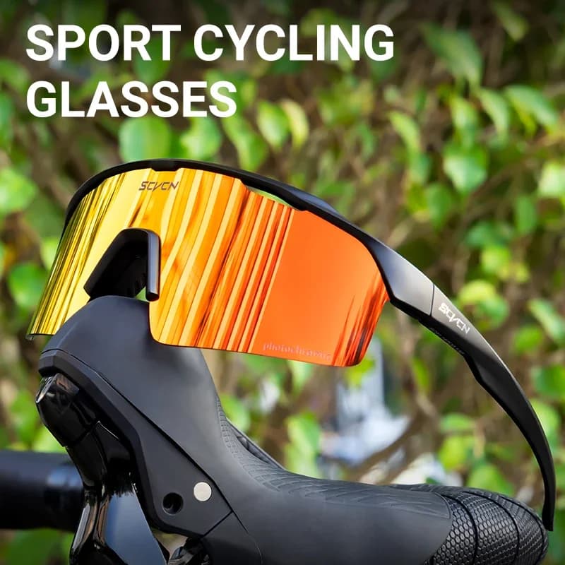 SCVCN Occhiali da sole fotocromatici da uomo Occhiali da ciclismo MTB Occhiali da sole da bici Occhiali sportivi Occhiali da bicicletta Protezione UV400 da donna