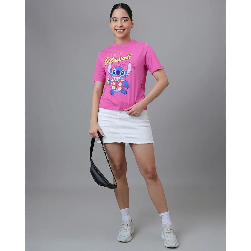 Legendary Anime Movie Star Baby Stitch Monster, Regular Cotton Printed T-shirt, Summer Casual Trendy Clothing