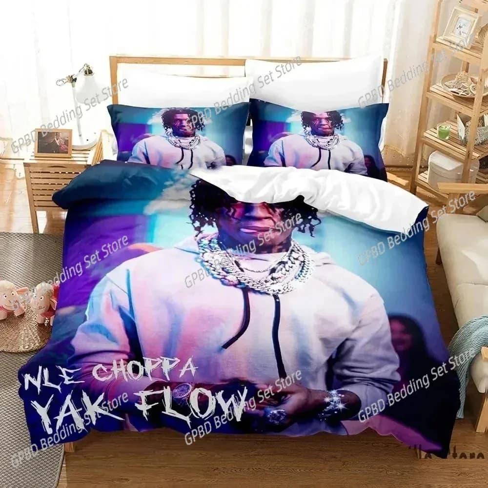 NLE Choppa Rapper 3D NEW Duvet Cover Pillowcase Bedding Set Adult Boy Girl Bedroom Decoration Children Single Double Large
