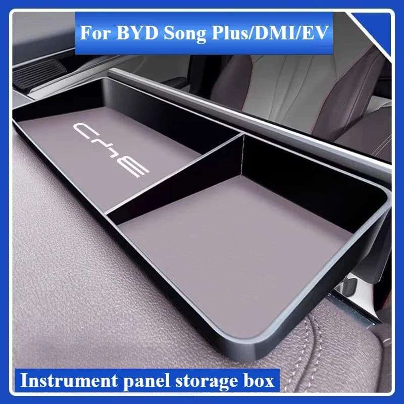 For BYD Song Plus DMi EV 2022-2025 Instrument Panel Storage box Navigation screen Rear storage tray Car organizer accessories