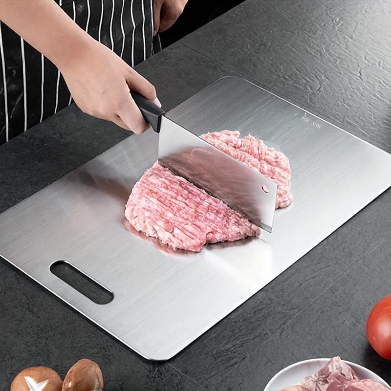 Tagliere in acciaio inossidabile Tagliere anti-muffa bifacciale a prova di odore Tagliere antibatterico ecologico Utensili da cucina per forniture da cucina