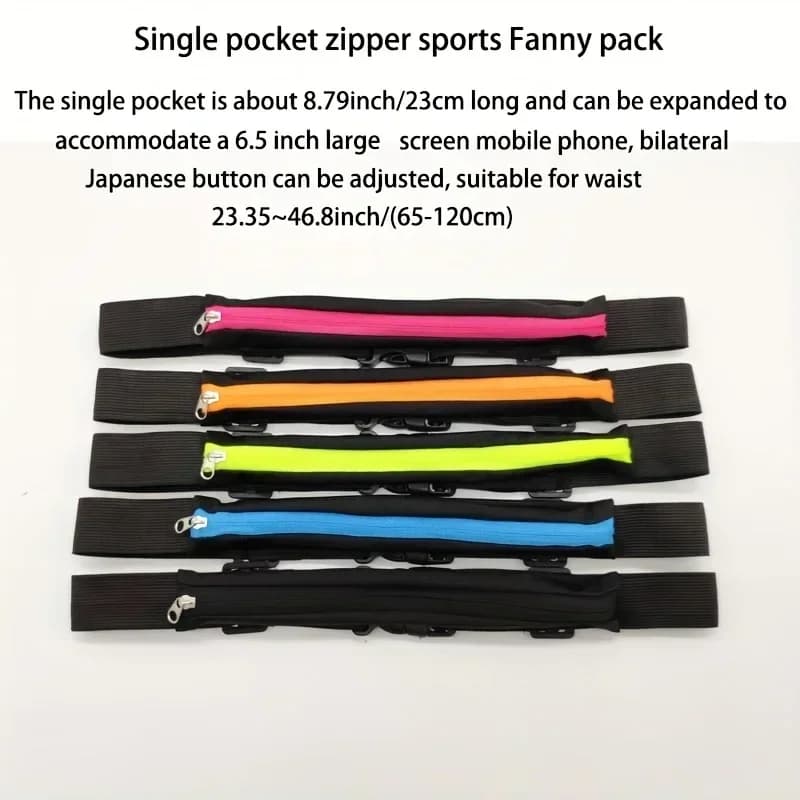 1 belt bag for men and women, belt bag for outdoor activities, waterproof and elastic, for fitness, running, mini belt invisible