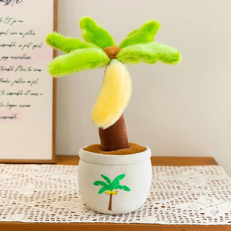 30CM Cute Plant Plush Toy Banana Tree Potted Plant Office Desktop Companion Toy Green Plant Nightstand Decoration Birthday Gift