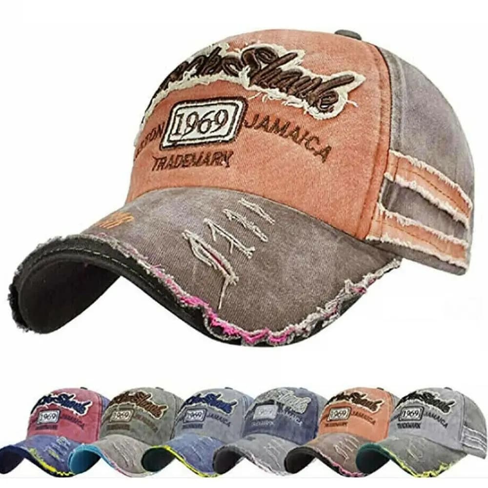 Uomo donna DENIM lavato cappelli Vintage con protezione solare cappelli da Baseball berretti da Baseball ricamati berretto sbiadito invecchiato