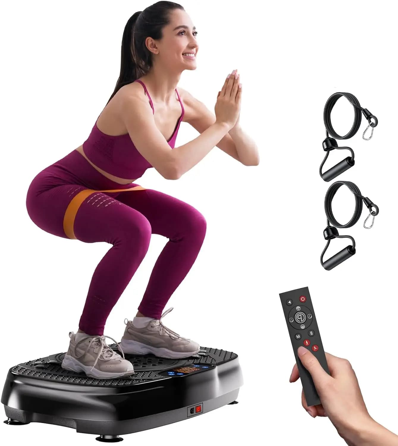 Pedana Vibrante per Esercizi e Perdita di Peso, Piattaforma per Allenamento Completo del Corpo fino a 180 kg, Brucia Grassi per Fitness Domestico