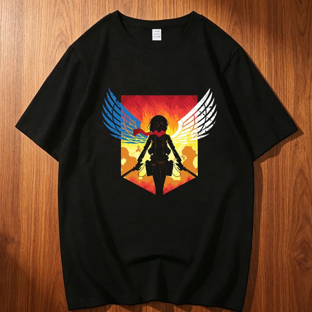 Attack on Titan cotton top tees teen 2000s Psychedelic Y2k Pop Culture harajuku streetwear t-shirt graphic Graphic Punk 80s