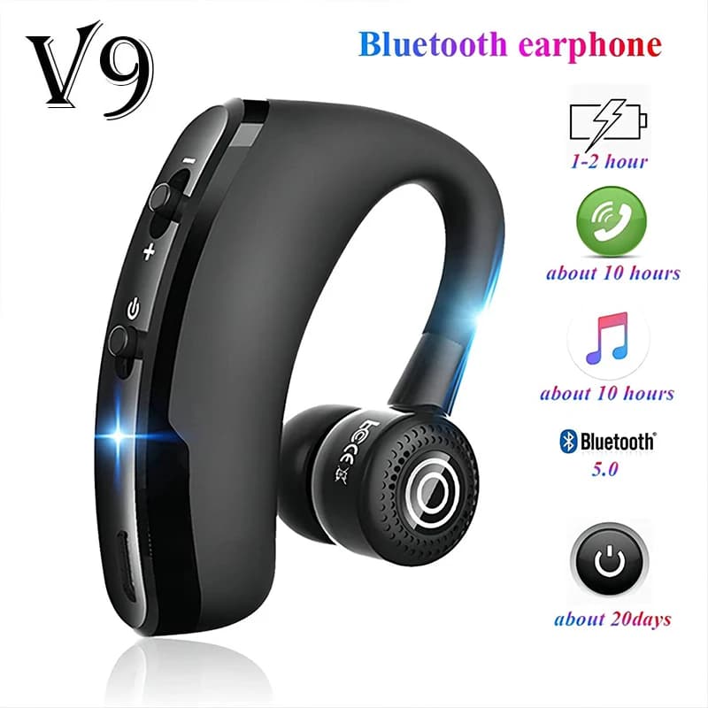 Bluetooth One Ear V9 TWS Headphones In-ear HiFi Headphones Mini calls for car speakerphones with microphone