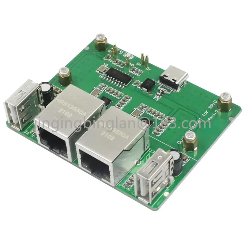 HAT Ethernet/USB HUB expansion card for Raspberry Pi Zero0/W/2W USB Ethernet ports 2.0/RJ45 10/100M with metal housing