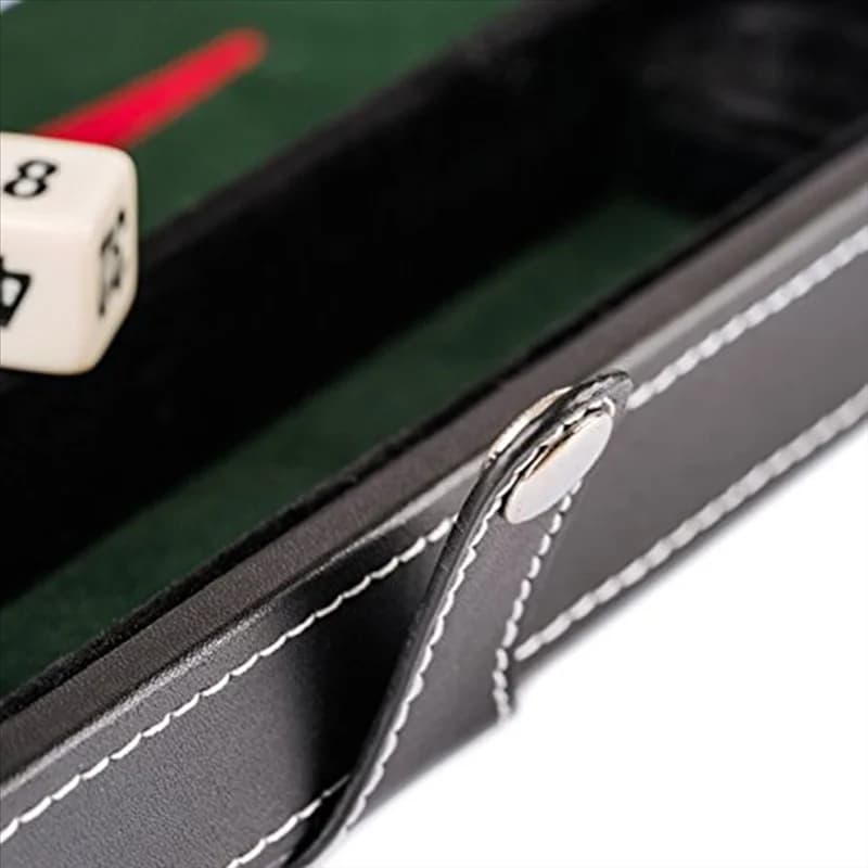 NALFI-Gioco da tavolo classico con custodia in pelle da tavolo pieghevole, confezione regalo, set da gioco portatile per backgammon strategico da viaggio per adulti
