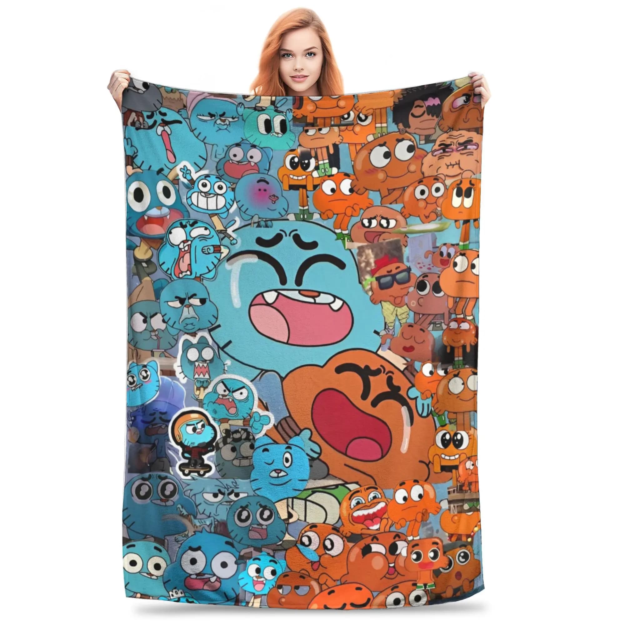 Coperta The Amazing World of Gumballs, coperte super morbide e accoglienti per letto, copriletto di diverse dimensioni da 50x60 pollici
