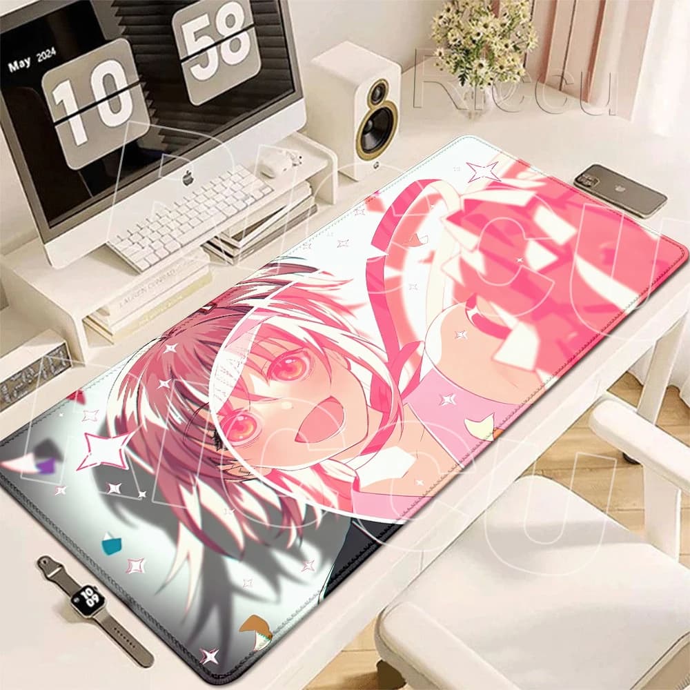 Anime Lovely Girl S-Shugo Chara Pattern Mouse Pads Large Size PC Gaming Anti-slip Stitched Edge Thickened Rubber XXL Desk Carpet