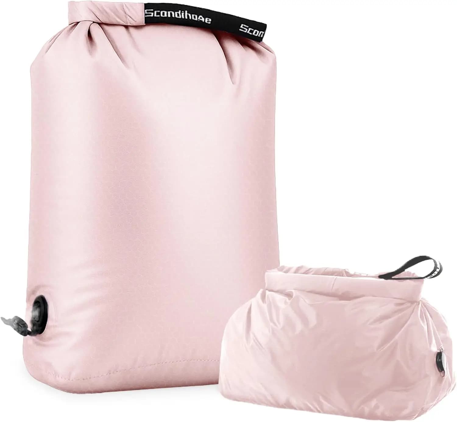 Sacchetto per biancheria sottovuoto senza pompa, sacchetto impermeabile riutilizzabile per vestiti bagnati/asciutti, per viaggi, valigie, lavanderie - Rosa
