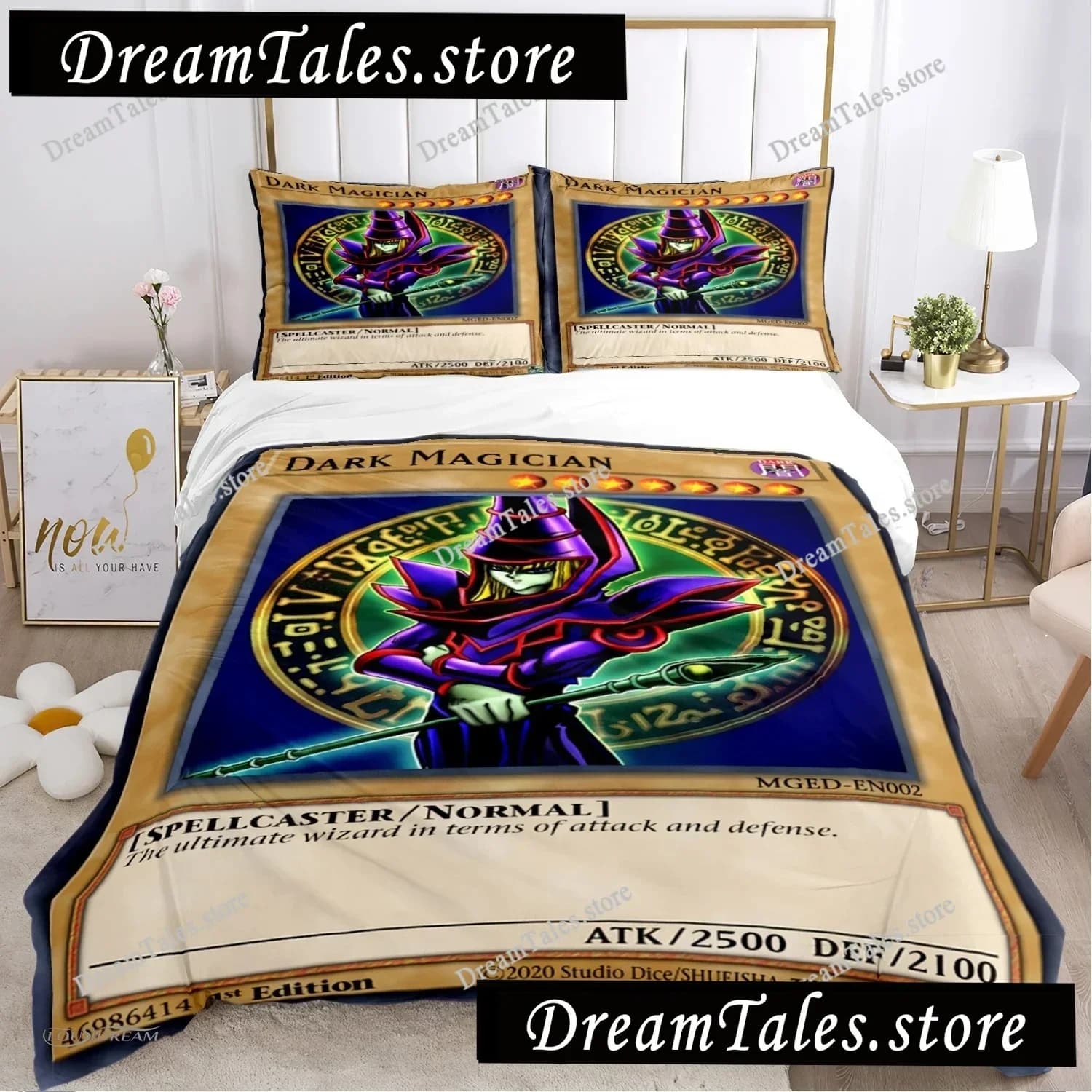 Set copripiumino e federe Cartoon Dark Magician, morbido set biancheria da letto per adolescenti, singolo/doppio/queen/king 029