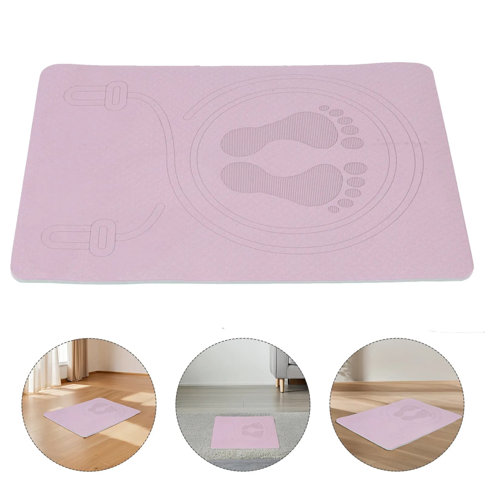 Jump Rope Mat Thick Tpe Indoor Exercise Mat Shock Absorbing Quiet Skipping Rope Pad Floor Protection Noise Reduction