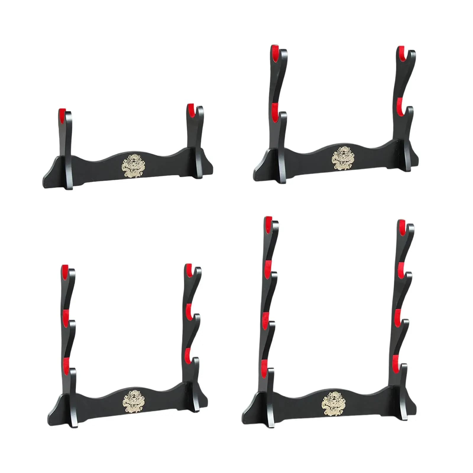 Japanese Samurai Stand Sword Rack Freestanding Durable Horizontal Decorative Bracket For Wakizashi Lightsaber Holder