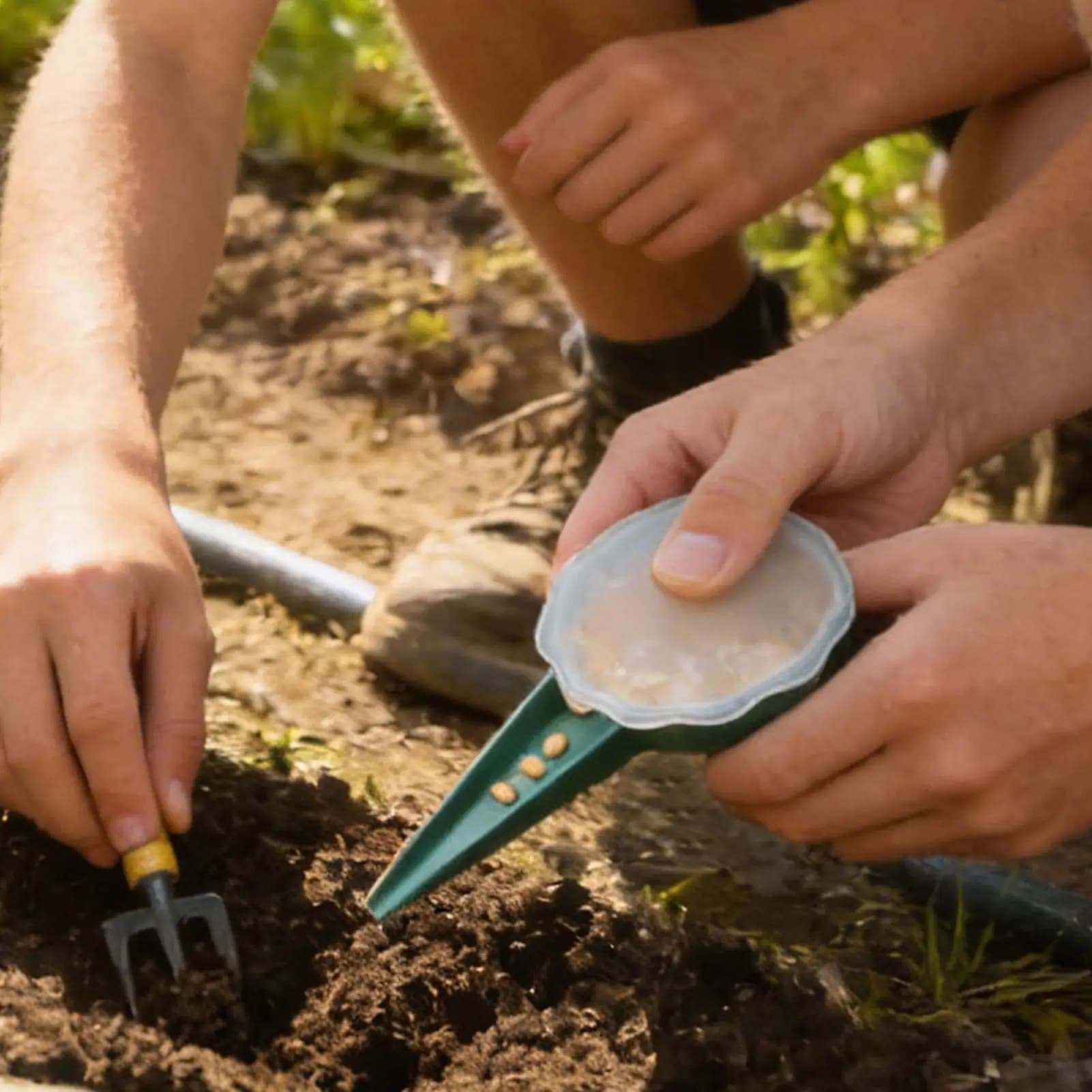 Set di 6 Mini Dispenser per Semi, Siringhe per Semina di Precisione, Strumento Manuale per Fertilizzazione e Piantumazione in Giardino e Aiuole