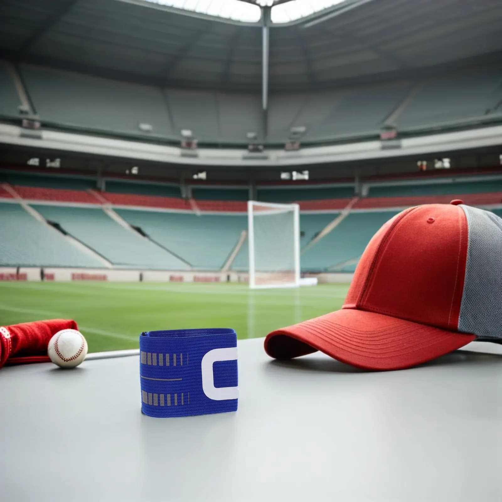 Fascia da capitano per calcio, elastica e regolabile, per bambini e adulti, per leader di squadra di calcio, alta visibilità, con marchio C, leggera