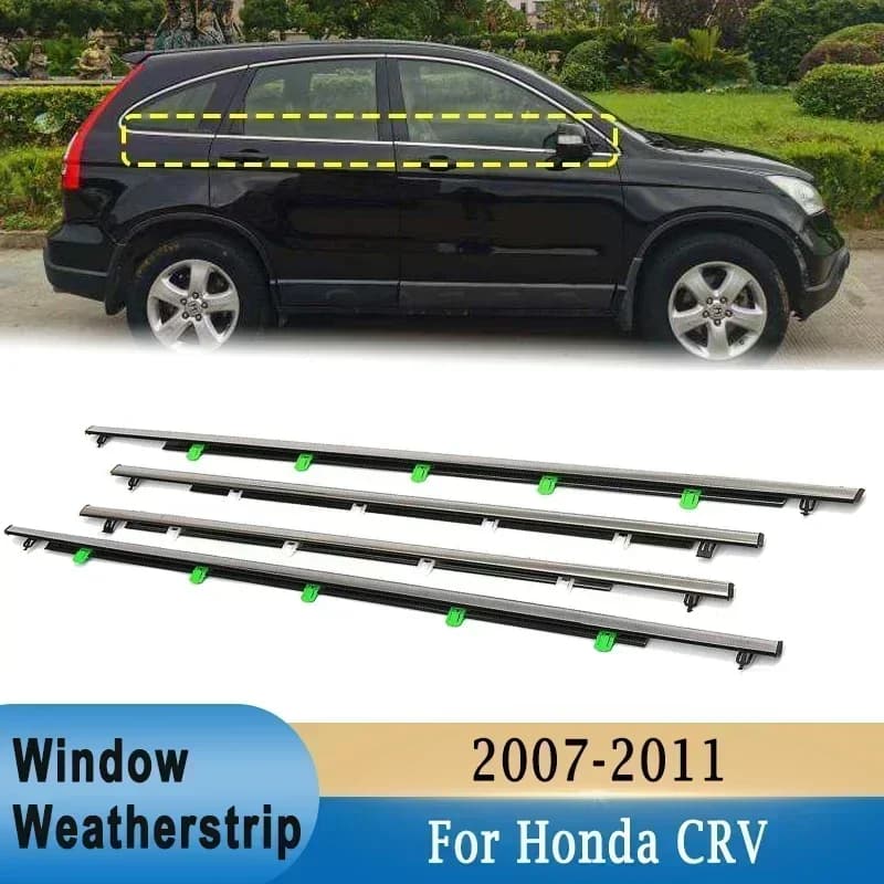 Guarnizioni per finestrini dell'auto per Honda CRV CR-V 2007-2011 modanature per porte laterali cromate cinture di tenuta in vetro per finestre esterne
