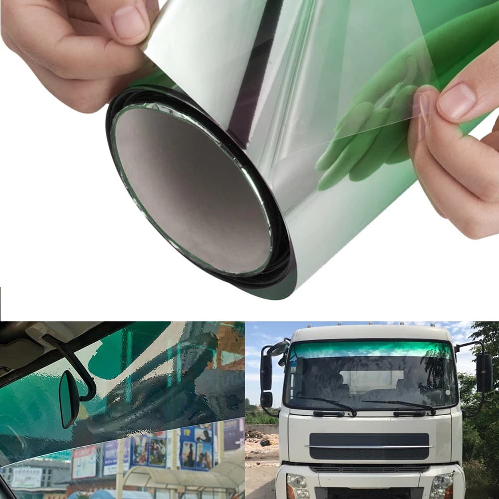 150x20 cm Parabrezza per auto Visiera parasole Striscia Pellicola tinta Vetro anteriore Anti-UV Parasole Pellicola per vetri Decalcomania Auto Protezione UV Lamine Stickes