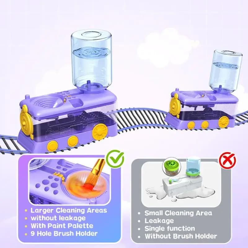 New Art Brush Cleaner Washer With Auto Water Changing Function Brush Storage Holder Painting Cleaning Gadget For Artists