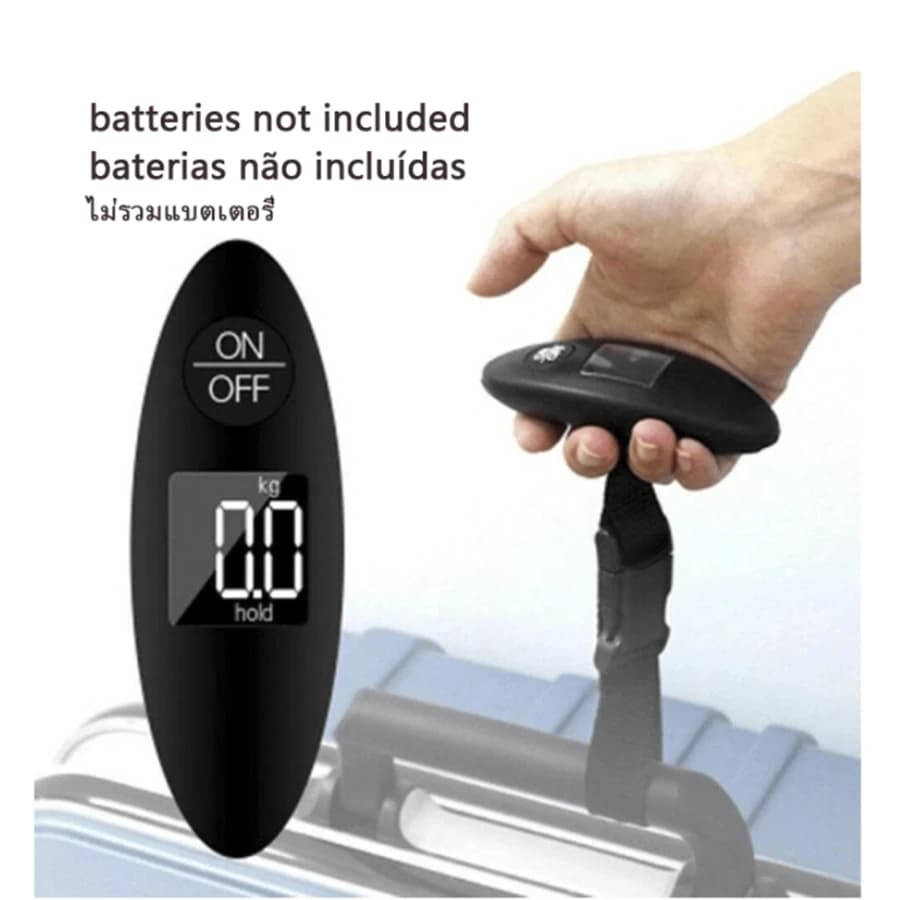 Bilancia digitale portatile per bagagli da 40 kg/100 g, alta precisione, con cinghia in tessuto, display LCD, bilancia elettronica digitale per bagagli